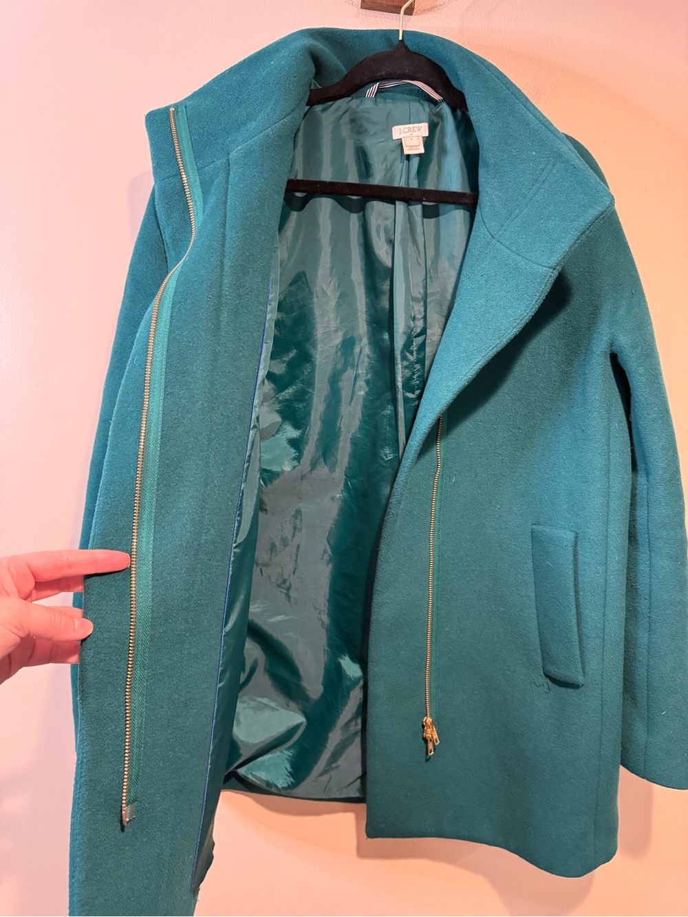J. Crew City Coat - Emerald Green size 8 - Picture 13 of 13